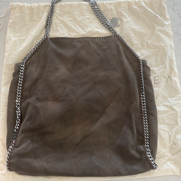 Stella McCartney Large Falabella Shaggy Deer Tote Bag Silver Chain Purse - Picture 4 of 5